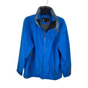 Spyder Men's Waterproof Thinsulate Ski Snowboard Jacket L Blue Reflective Detail